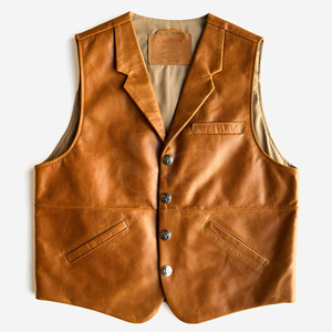 Gilet en cuir décontracté pour homme de qualité supérieure pour l'hiver, respirant et chaud avec un matériau en tissu, prix raisonnable, MOQ faible, style formel - Product Image 5