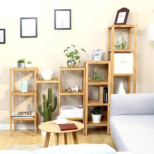 Simple Design Bamboo 4-Tier Display Shelf Great for Office Hotel Living Room Indoor House Decoration Storage Vietnam Excellent - Product Image 4