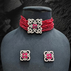 Tour de cou traditionnel fabricant de collier en laiton AD ensemble de pendentifs tendance pour les vêtements de fête de mariage des femmes - Product Image 1