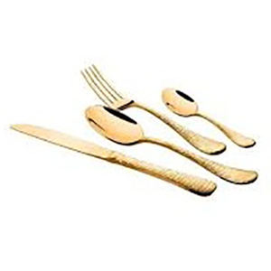 Wholesale Customized Logo Stainless Steel Gold Finishing Dinnerware Set Metal Cutlery Spoons & <b>Forks</b> for Weddings - Product Image 4