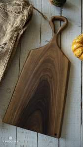 Planche à découper en bois de teck avec poignée en bois pour cuisine planche à découper moyenne cadeaux en bois - Product Image 5