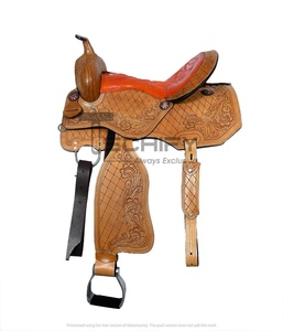Selle de cheval en cuir Western Show, équipement d'équitation haut de gamme, accessoires pour chevaux, produit équestre - Product Image 1