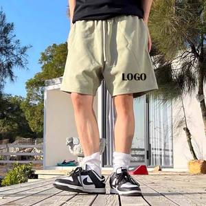 Haute qualité hommes XS taille athlétique Gym entraînement Shorts 100% coton haute rue vêtements de sport solide motif décoration en gros - Product Image 5