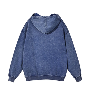 Sudadera con capucha de lana de gran tamaño con lavado ácido ODM al por mayor, 100% algodón, diseño personalizado, ropa de calle Unisex informal, estampado de invierno para - Product Image 5