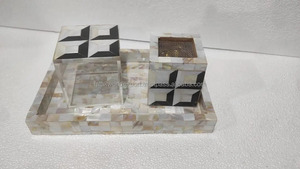 ชุดถาดเผาโบนเลย์และที่ใส่ไม้บาคโคพร้อมฐานดอกไม้ตกแต่งบ้านจากอินเดียโดย falak World - Product Image 2