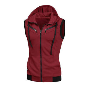 Último diseño, precio bajo, sudaderas con capucha sin mangas para hombres, nuevo estilo 2026, sudaderas con capucha sin mangas para adultos - Product Image 1