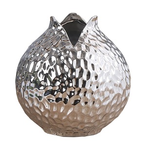 Style tendance Vase à fleurs martelé couleur argent Design fabuleux décoration de café nouvelle utilisation de Pot de fleur de qualité supérieure pour les cadeaux - Product Image 6