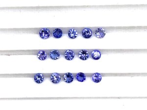 IGI Certified Natural <b>Tanzanite</b> Loose Gemstone 3-5 MM Round Blue Cut for Jewelry Making - Product Image 3