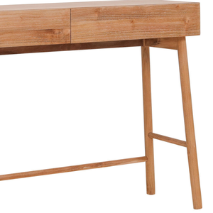 Table console en teck massif avec deux tiroirs et un rangement élégant pour le couloir et le salon - Product Image 6