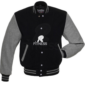 Chaqueta Varsity Personalizada OEM de Primera Calidad, Chaqueta Bomber Letterman de Cuero para Hombre - Product Image 5