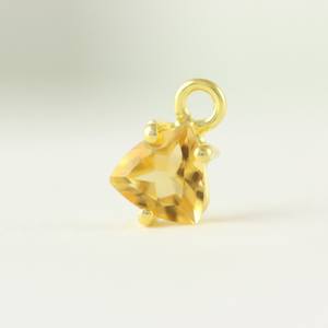 Colgantes de Joyería con Piedras Preciosas de Moda, Estilo Vintage, Chapados en Oro y Plata, con Corte Trillón, Engaste de Puntas, Cuarzo, Piedra de Nacimiento, Solitario - Product Image 3