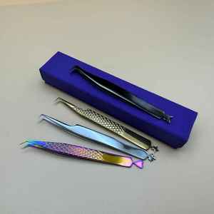 2024 nouveau Style Plasma cils pince à épiler en acier durable Logo personnalisé étoile coeur couronne papillon conception Extension de cils pince à épiler - Product Image 1