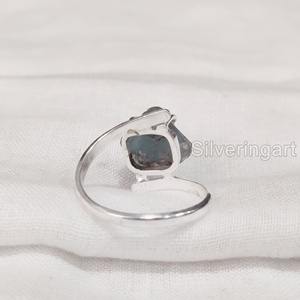 Bijoux en pierre brute bague pour femme pierre précieuse tanzanite naturelle décembre pierre de naissance croix broche bague bijoux bague en argent Sterling 925 - Product Image 5