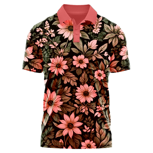 Polo de golf de poliéster de manga corta de calidad de lujo para hombres con bordado personalizado e impresión de logotipo - Product Image 4