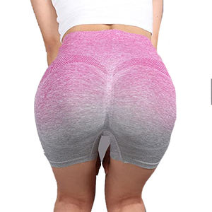 กางเกงขาสั้นออกกำลังกายเอวสูงไร้ตะเข็บสำหรับผู้หญิง ช่วยกระชับหน้าท้อง ยกกระชับสะโพก เหมาะสำหรับปั่นจักรยาน วิ่ง และฟิตเนส - Product Image 2