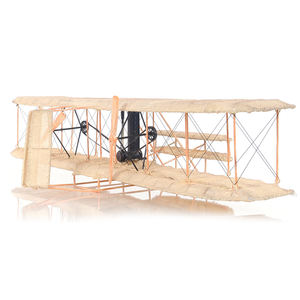 Modèle d'avion vintage des frères Wright, réplique artisanale en bois peinte de l'avion précurseur, décoration intérieure 83.8Lx43.2Wx19.1H cm - Product Image 2