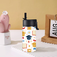 Produit Tendance 2026 – Bouteille d'eau portable en métal de 12 oz à large ouverture, personnalisable avec logo, idéale pour la remise des diplômes et la fête des enseignants