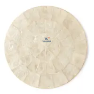 Wholesale Hot Design High Quality Mother of Pearl Decorative <b>Round</b> <b>Table</b> Placemat Capiz Shell Inlay Placemats - Product Image 6