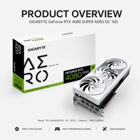 GIGABYTE RTX 4080 16GB AERO OC Fan Soğutmalı İş İstasyonu Ekran Kartı, 16GB GDDR5 Bellek, PCI Express 4.0 16X 22.4 Gbps