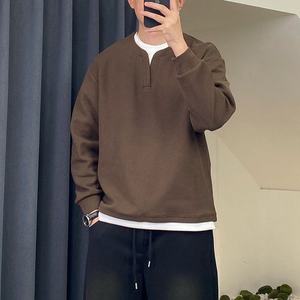 Camiseta Interior de Alta Gama para Hombre, Diseño Simple y Versátil de Dos Piezas, Sudadera con Capucha de Invierno, Felpa Lisa Teñida, Transpirable - Product Image 3