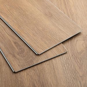 Tablón de vinilo SPC ecológico personalizado, superficie lisa de PVC, suelo de núcleo rígido con clic de grano de madera para uso en exteriores, absorbente de sonido - Product Image 1
