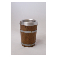 La Casa Del Barril 400ml Porte-bière en bois naturel fait main marron Mexique pour le stockage de liquides