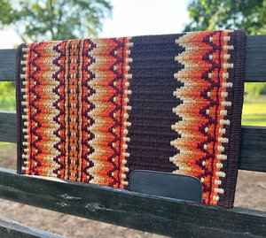 Western Show Horse Saddle Blanket Diseño de Nueva Zelanda Manta de sillín de lana hecha a mano Top Wool Saddle Pad Size - Product Image 3