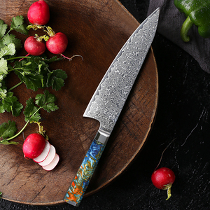 Cuchillo de Chef Japonés Profesional, Fabricación Personalizada al por Mayor, OEM ODM, Hoja de Acero de Damasco, Duradero, Hecho a Mano, Ambidiestro - Product Image 4