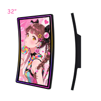 Monitor de Pantalla Táctil Capacitiva LED Curva en Forma de C de 32 Pulgadas FHD para Juegos con Halo LED Envolvente