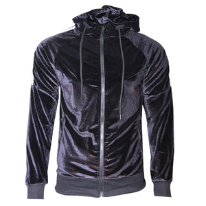 Conjunto Deportivo de Terciopelo Negro para Hombre, Chándal de Terciopelo con Pedrería, Material Transpirable, Perfecto para Usar en Invierno - Product Image 2