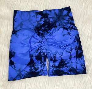 Pantalones cortos sin costuras de entrenamiento de gimnasio personalizados para mujer, pantalones deportivos de patrón sólido de cintura alta elástica, tallas personalizadas de nailon y LICRA - Product Image 4