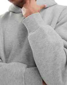 Logo OEM personnalisé 100% coton surdimensionné à épaules tombantes poids lourd thermique polaire pull à capuche pour hommes - Product Image 4