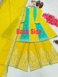 Un Festival de la mejor calidad Wear Amazing Color Georgette Top Plazo Set con tamaño y color disponibles a baja velocidad - Product Image 4