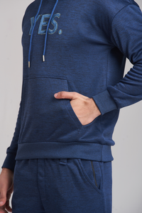 Survêtement de haute qualité 100% coton bouffée impression Logo survêtement pull surdimensionné à capuche tenue décontracté survêtement pour hommes - Product Image 5