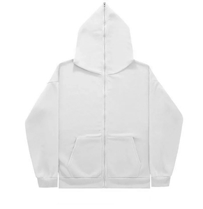 High Quality Custom Men Puff Print <b>Hoodies</b> Custom Print logo 100% Cotton Zipper Heavyweight Blank <b>Full</b> <b>Zip</b> up Hoodie - Product Image 4