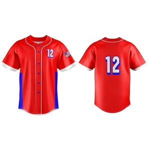 Camiseta de béisbol corta de alta calidad unisex, uniformes de fútbol para jóvenes, logotipo personalizado, precio barato, camiseta de béisbol con patrón en blanco para hombres - Product Image 2