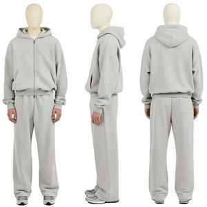 Ensemble de survêtement décontracté personnalisé de haute qualité, coupe ample, en molleton épais 340 grammes, en coton French Terry, avec sweat à capuche à cordon pour homme - Product Image 1