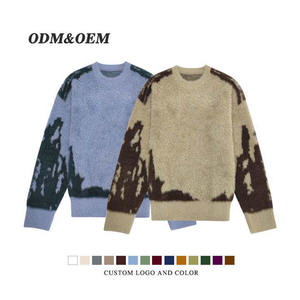 <b>Men</b> Patterned <b>Mohair</b> <b>Sweater</b> with Long Sleeve Fit <b>Men</b> Round Neck <b>Mohair</b> Pullover <b>Sweater</b> with Durable Ribbed Hem - Product Image 6