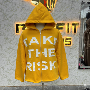 Sweat à capuche zippé de qualité professionnelle, fabriqué en usine, très demandé, imprimé en relief, prix bas, sweat à capuche pour hommes, sweat à capuche pour hommes - Product Image 4