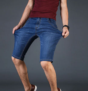 กางเกงยีนส์ขาสั้นผู้ชายสำหรับฤดูร้อน ระบายอากาศได้ดี สีอ่อน รับผลิตตามสีที่ต้องการ บริการ OEM คุณภาพสูง ผ้าฝ้าย 100% - Product Image 5