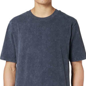 Camisetas coloridas de lavado con ácido de talla grande para hombre de alta calidad, camisetas de lavado con ácido desteñido al sol desgastado de peso pesado para hombre - Product Image 4