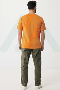 เสื้อยืดคอกลมสำหรับผู้ชายผ้าคอตตอนสีพื้น100% 220กรัมย้อมสี - Product Image 2