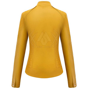 Venta al por mayor chaqueta de cuero de moda de las mujeres chaqueta de cuero de la PU de alta calidad chaqueta de cuero - Product Image 2