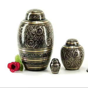 โกศโลหะสำหรับบรรจุอัฐิมนุษย์ผู้ใหญ่ ขนาดใหญ่ งานฝีมือประณีต สำหรับงานศพ ตกแต่ง อนุสรณ์ โกศฝังศพ - Product Image 1