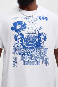 เสื้อยืดผ้าฝ้ายบ็อกซี่ทรงแบ็กกี้พิมพ์ลายสกรีนไซส์พิเศษสำหรับผู้ชายผ้าฝ้าย100% - Product Image 3