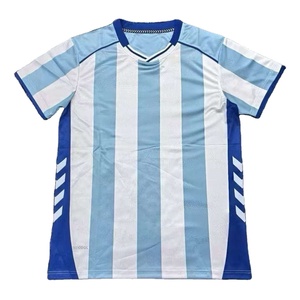 Personaliza Camisetas de Fútbol y Fútbol Americano de Alta Calidad, Camiseta de Fútbol con Rayas Azules y Blancas, Camiseta Transpirable de Manga Corta para Hombre - Product Image 1