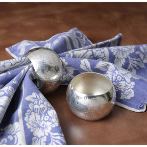 Lot de 4 ronds de serviette en or de luxe, porte-serviettes en métal géométrique moderne, accessoires de vaisselle pour la décoration de mariage et de salle à manger - Product Image 2