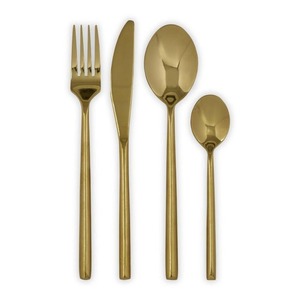 Ensemble de couverts en acier inoxydable au design contemporain idéal pour les mariages, les anniversaires, les fêtes de pendaison de crémaillère ou les cadeaux - Product Image 3