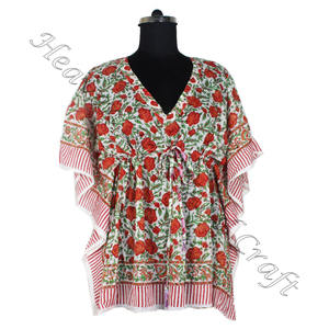 Vestido de noche africano para mujer, vestidos étnicos, vestidos caftán cortos para mujer, KFCS086, el mejor vestido de mujer con estampado de bloque de mano - Product Image 5
