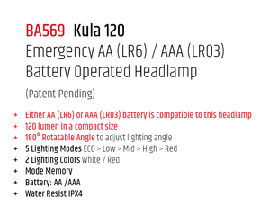 Linterna Frontal LED 2026 RTS de 120 Lúmenes, Portátil, a Batería, Impermeable IP54, 5 Modos, Haz de Luz Ajustable, para Camping, Senderismo y Ciclismo - Product Image 6
